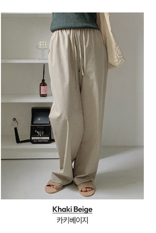 (basic/long) Cool wide pants - 4 colors