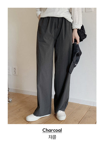 (basic/long) Cool wide pants - 4 colors