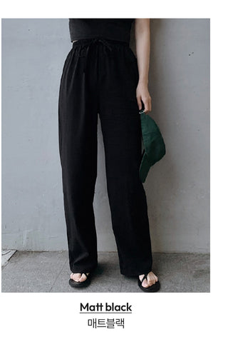 (basic/long) Cool wide pants - 4 colors