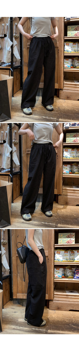 Wood Linen Wide Pants - 6 Colors