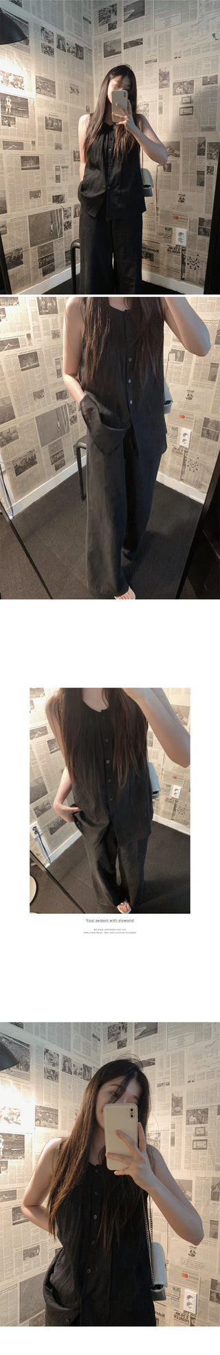 Sleeveless blouse - 2 colors
