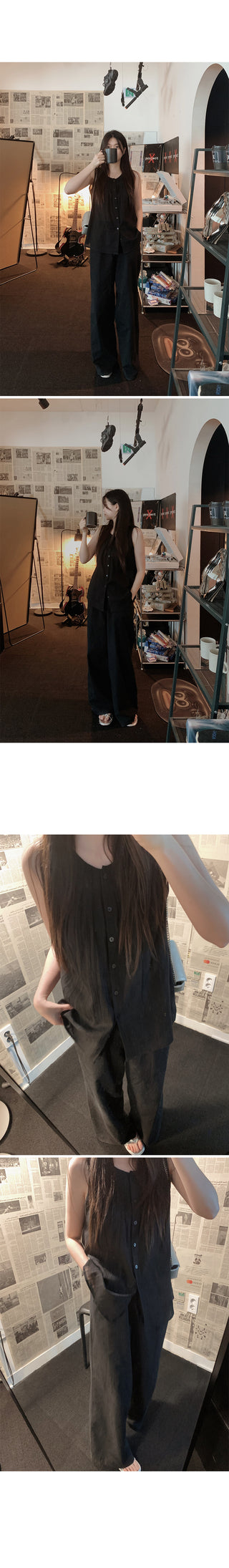 Sleeveless blouse - 2 colors