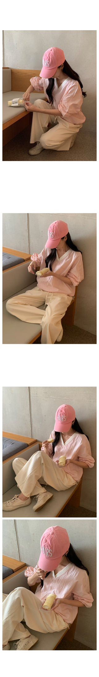 Clean cotton elastic waist pants