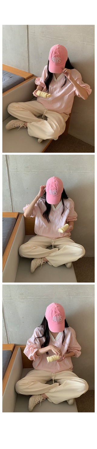 Clean cotton elastic waist pants