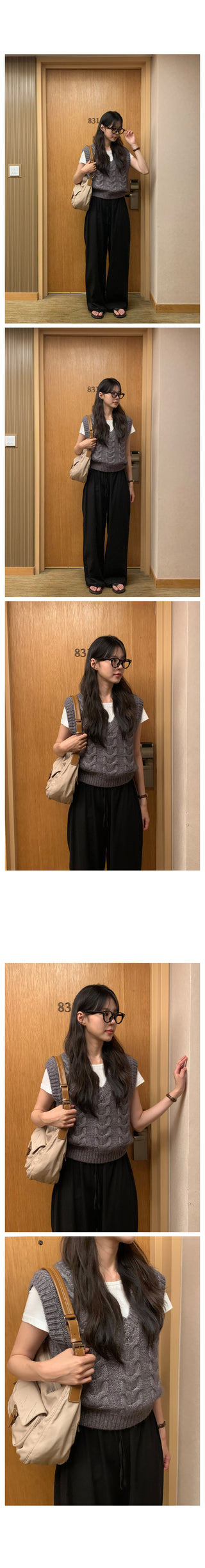 Clean cotton elastic waist pants