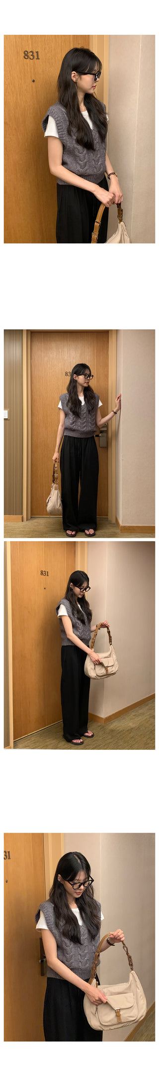 Clean cotton elastic waist pants
