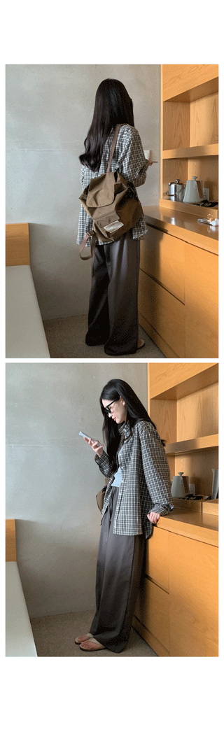 Clean cotton elastic waist pants