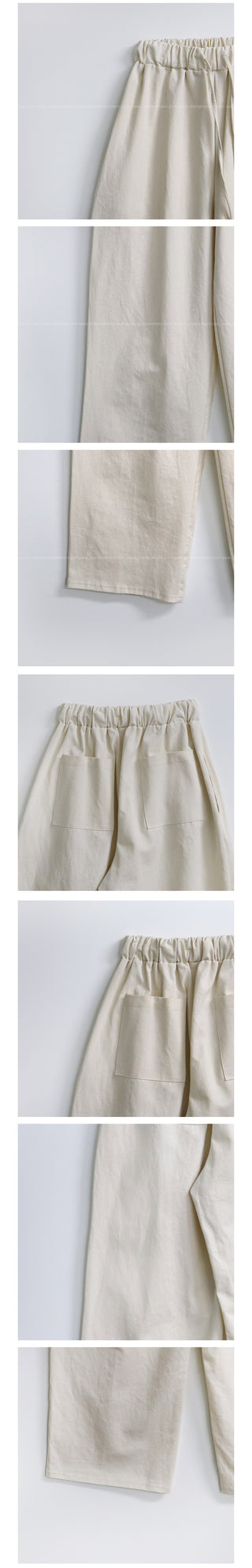 Clean cotton elastic waist pants