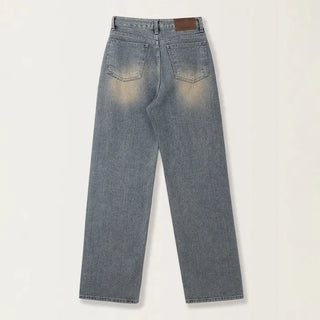 Long straight denim pants