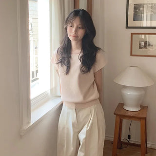 Slim boat neck knit