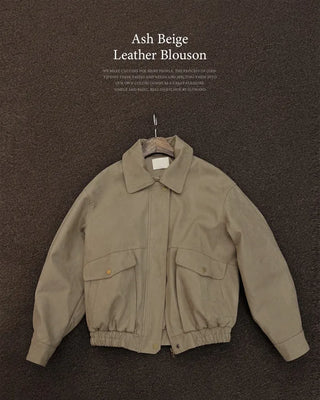 ONLYSLOW. Matte Suede Leather MA-1 Jacket