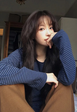 (4 colors) Slim Stripe T-shirt