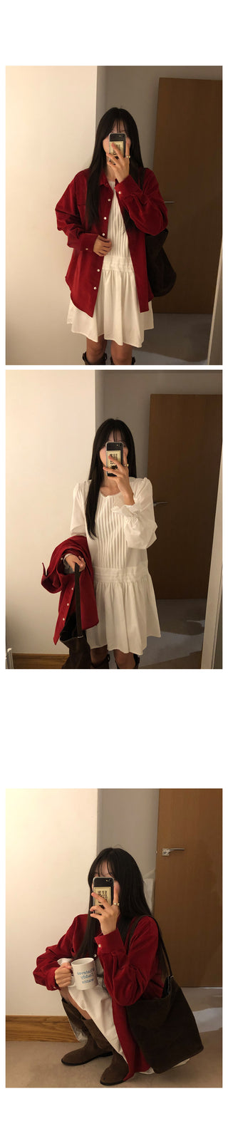 Loose-fit corduroy shirt