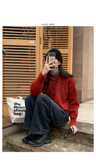 Corduroy wide-leg denim pants