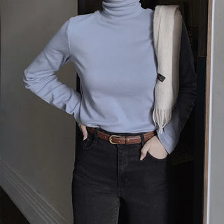 (Slim Fit/Basic Fit) Turtleneck T-Shirt - 7 Colors