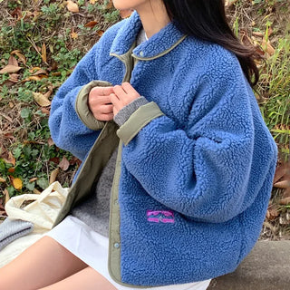[3 colors] Bi-color reversible fleece dumble hoodie