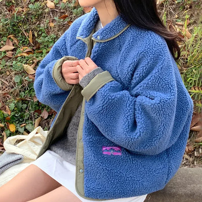 [3 colors] Bi-color reversible fleece dumble hoodie