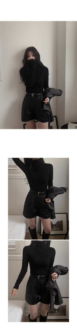 Single-breasted semi-cropped jacket - 4 colors