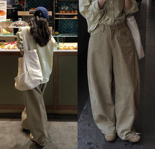 Summer wide chino pants