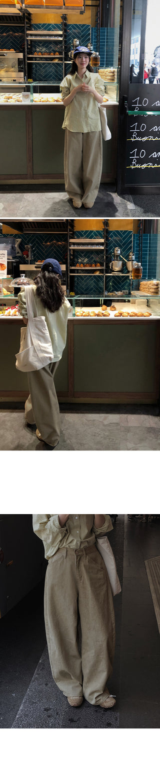 Summer wide chino pants