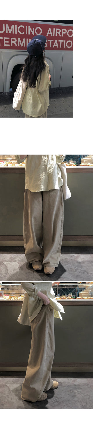 Summer wide chino pants
