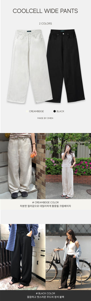 Summer wide-leg pants