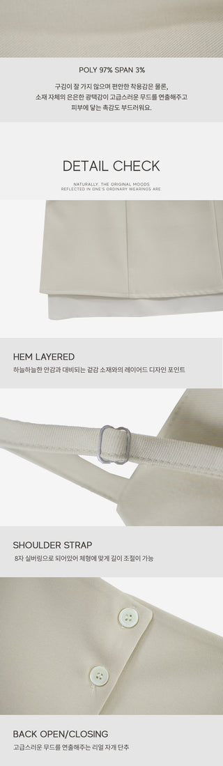 [Adjustable Straps] Semi-Crop Bustier