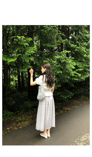 Shirred strap blouse