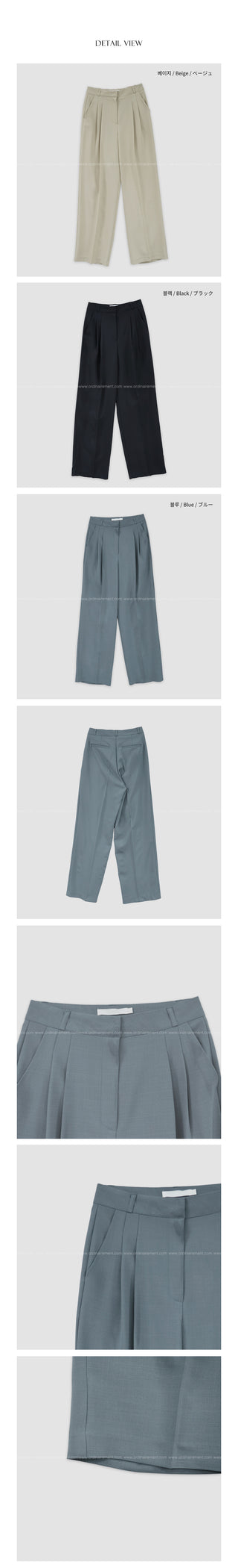 Summer pleated slacks