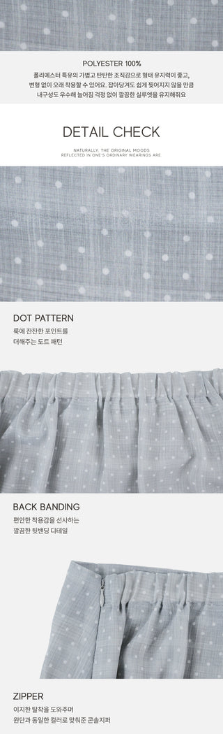 Chiffon polka dot long skirt