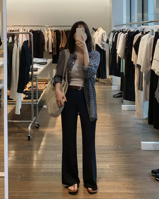 Semi-bootcut slacks