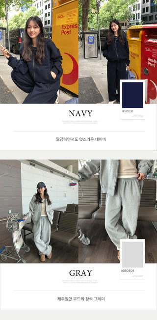 (2 colors) Fleece-lined jogger pants