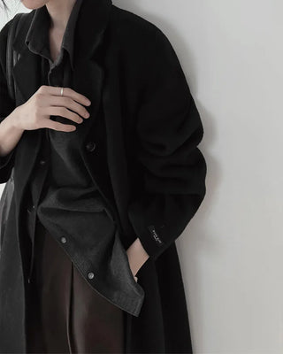 Wool blend handmade long coat
