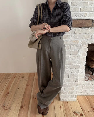 A+ Premium Wool Viscose Pleated Winter Slacks