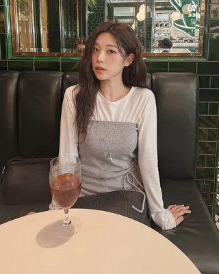 Layered strap knit