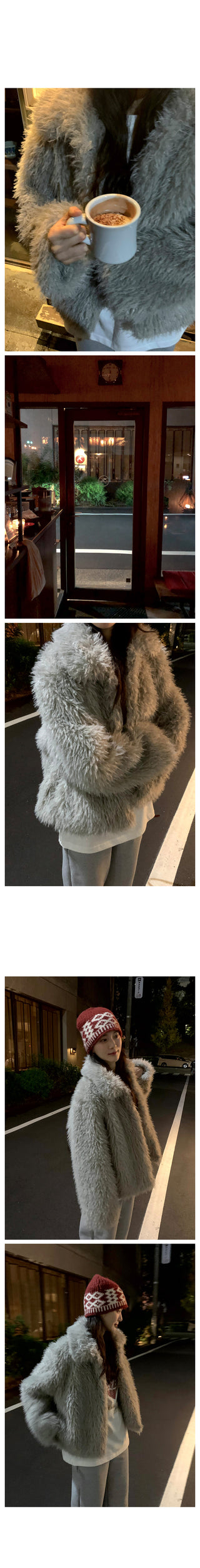 (2 colors) Fur Jacket
