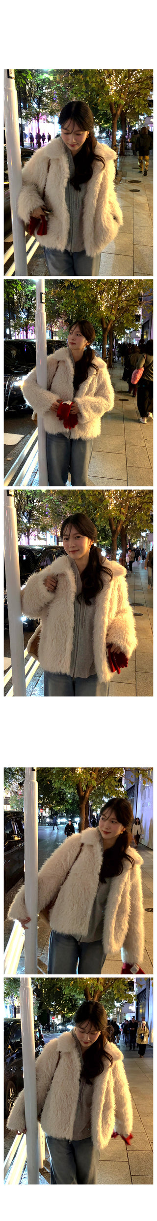 (2 colors) Fur Jacket