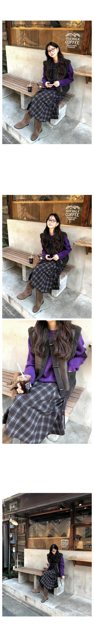 (2 colors) Sheepskin Vest
