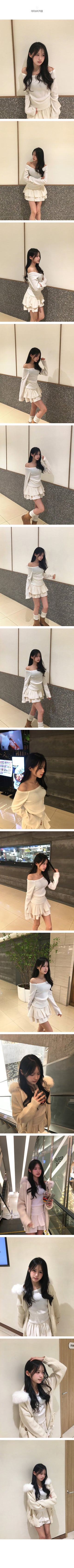 Fleece-lined off-shoulder T-shirt