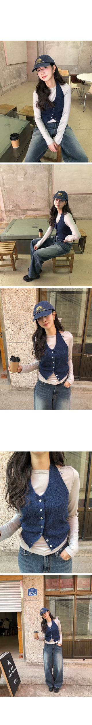 Wide-leg fleece-lined denim pants