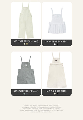 (2 colors) Overall Down Dress