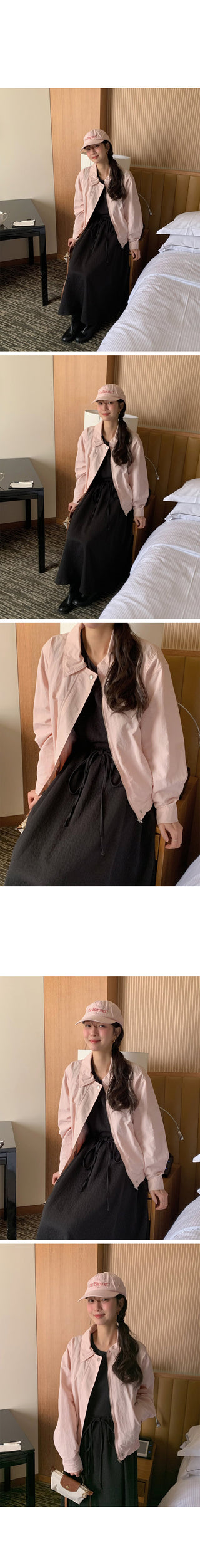 (3 colors) Collared Blouson