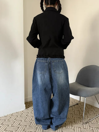 frill crop jacket
