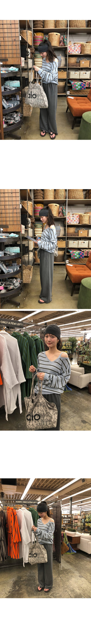 (3 colors) Elastic waist pants