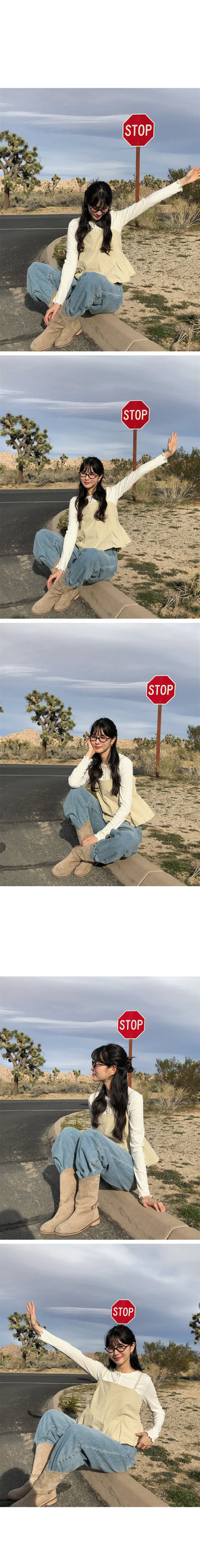 (2 colors) Wide Denim Pants