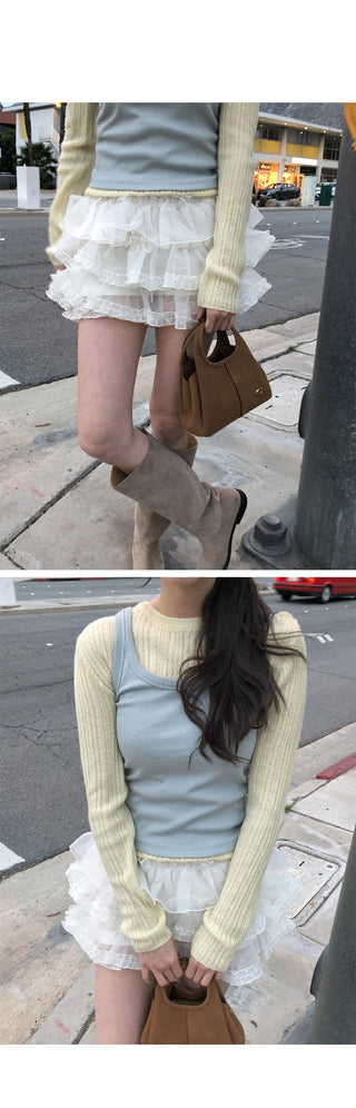 (4 colors) Layered Camisole