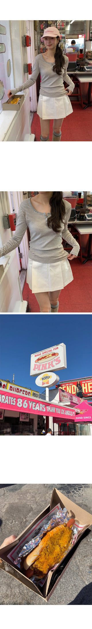 (3 colors) Cotton pleated mini skirt