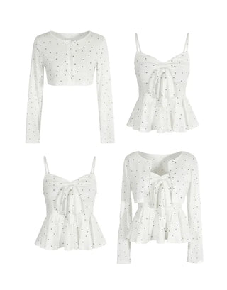 (set) Polka Dot Bolero Set