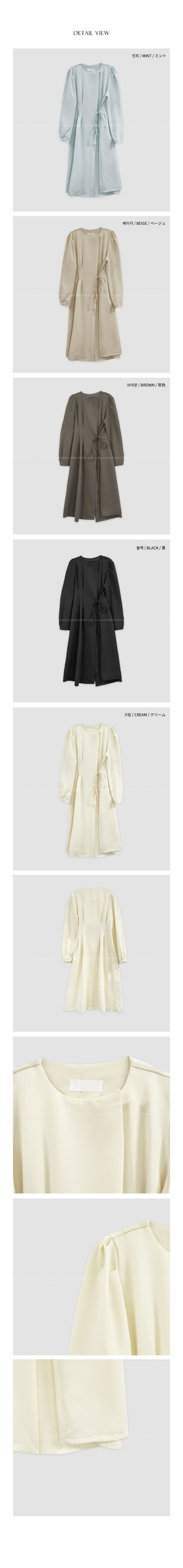 Round neck drape wrap dress