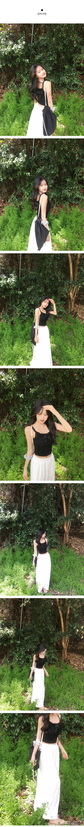 Lace shirred camisole